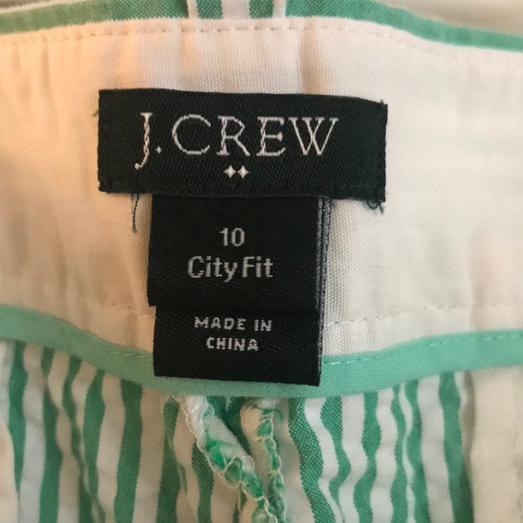 J. Crew Green Seersucker Shorts - Picture 3 of 3
